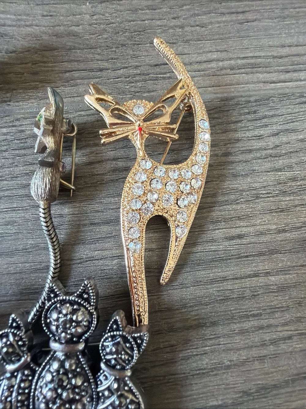 8 Cat & Dog Decorative Brooches Vintage Rhinestones, MJent , Poodles…